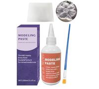 3PCS Included 3.4oz/100ml White Professional Thick Modeling Paste with Tools, Ideal for Acrylic Painting/Wood/Canvas/Glass/Stone, Fast Drying Texture Paste Sculpting Shaping DIY Crafts Projects