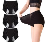 3PCS Incontinence Underwear for Women, Incontinence Pants Women, Odour Neutraliser Underwear for Bladder Leak Protection Moderate Absorbency,Black,8XL