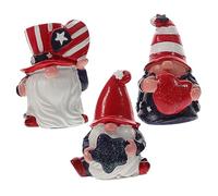 3pcs Independence Day Gnome Decorations of July Gnome Statue Quirky Garden Ornaments
