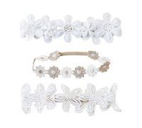 3Pcs Infant Stretchy Lace Headwear Hairband Feature Delicate Embroidery Soft Fabric For Everyday Wear And Photoshoots