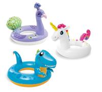 3Pcs Inflatable Pool Floats for Kids Toddler,Unicorn Dinosaur Peacock Rubber Rings for 2-8 Year,Cute Swimming Inflatables Swimming Ring Pool Toys for Girl Boy Summer Gift Beach Pool Party Water Sports