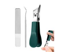 3PCS Ingrown Toenail Clippers Set, Slanted Clippers with Wide Jaw Opening, Tear Tool Anti-Splash Toenail Removal Kit