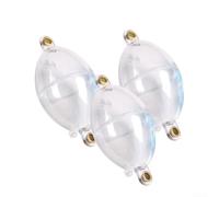 3Pcs Inline Bubble Float Fishing Hollow Balls Set, Designed for Reliable Buoyancy in Multiple Fishing Environments (Transparent White)