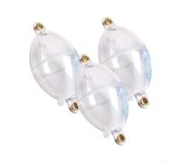 3pcs Inline Bubble Floats Transparent ABS Fishing(Transparent White)