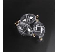 3pcs Inline Hollow Bubble Floats for Fishing Line Through Setup Compatible with Multiple Fishing Environments Including Saltwater (Transparent White)