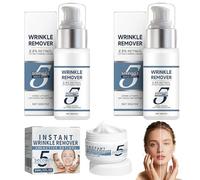 3Pcs Instant Anti-Wrinkle Tightening Cream - 5-Second Instant Face Lift, 60g+30ml Wrinkle Remover & Filler Set for face deep wrinkles, Firming Cream for All Skin Types (3Pcs Blue)