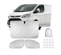 3Pcs Internal Thermal Blind Set for Vauxhall Vivaro (2019-2025) - Front Windscreen Cover & 2 Side Sunshades, UV Protection & Insulation for Campervan, Motorhome Summer/Winter