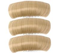 3Pcs Invisible Fluffy Hair Pad 4.7x1.2" Golden Hair Bumps for Volume Insert Natural & Comfortable Women Wigs for Daily, Hairstyling, Photo Invisible Fluffy Pad