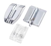 3pcs Invisible Zipper Foot, Zinc Alloy Plastic Zipper Foot for Sewing Machine Silver Transparent Invisible Presser Foot