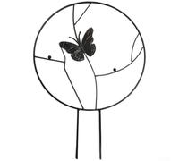 3pcs Iron Plant Trellis 12x9in Black Garden Stake