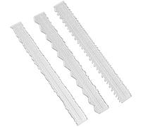 3pcs Irregular Edge Ruler, 8.4 Inch Metal Craft Ruler Paper Tearing Ruler for Embossing with Scrapbook Die Cuts Jagged Edge Rulers for Card Making School Office DIY Tools (3 Styles)