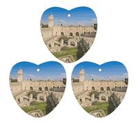 3PCS Israel at The Tower of David Car Air Freshener Hanging Scented Cards Cute White Car Fresheners Long Lasting New Cars Scents for Women Men Natural Air Freshener with Lanyard Automotive Freshies