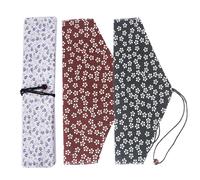 3pcs Japanese Cutlery Bag Travel Silverware Case Cutlery Pouch Reusable Straw Case Cutlery Storage Case Packing Bags Chopsticks Wrapping Bags Tableware Travel Bag