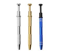 3pcs Jewelry Grabber Tool 4-Claw Piercing Ball Grabber Stainless Steel Ic Chip Pick Up Tool Mini Diamond Claw Tweezers for Pearl Small Parts Electronic Components (Gold, Silver, Black)