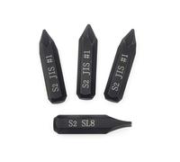 3Pcs JIS Impact Screwdriver Bits and 1Pcs Slotted Impact Bit for Manual Impact Driver, 5/16" Hex Shank, S2 Alloy Steel,36mm Long- Ideal for Japanese Automotive & Motorcycle Repairs (JIS #1x3+SL8)
