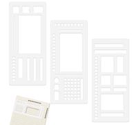 3Pcs Journal Stencil Set, Reusable Planner Stencils Templates Create Custom Weekly & Monthly Layouts for Dot Grid Journals, Enhanced Efficiency for Planning & Journaling Enthusiasts