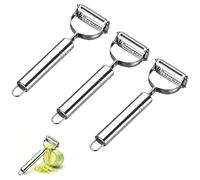 3Pcs Julienne Peeler UK, Julienne Slicer, Vegetable Peeler Julienne, Cabbage Shredder, Daily Vegetable Preparation, Healthy Meal Prep, Time-Saving Kitchen Tasks, 17.5 by 5.5 by 2 cm