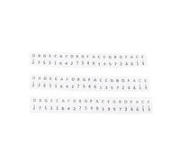3PCS Kalimba Key Stickers for 17 Key Thumb Piano, Musical Note Decals with Numbers and Intonation Symbols, Thin Self Adhesive Staff Labels (White)