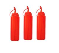 3PCS Ketchup and Mustards Fake Squirt Bottles, Red Prank Ketchup Bottle, Vivid Novelty Squirt Bottles, Funny Fake Salad Dressing Bottle Prank Toys for April Fool's Day and Birthday party Pranks