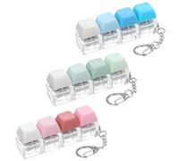 3Pcs Keyboard Fidget Toy, Keyboard Fidget Keychain 4-in-1 Keyboards Decompression Button Finger Clicker Toys, Colorful Sensory Fun Toys Button Stress Relief Fidgets Gifts to Relieve Stress for Adults