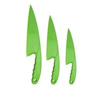 3Pcs Kids Knife Set for Chopping, Toddler Knife Set for Chopping Corlorful Kids Cooking Sets Durable Serrated Bread Knifes Cake Slice Cutter Bread Knives Salad Lettuce Knife, for Baking Fruit Bread Ca