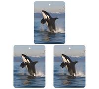 3PCS Killer Whale Car Air Freshener Hanging Scented Cards Cute tea Car Fresheners Long Lasting New Cars Scents for Women Men Natural Air Freshener with Lanyard Automotive Freshies