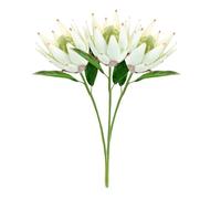3Pcs King Protea Flowers Artificial,Real Touch Silk Protea Bouquet Tropical Silk Tall Flower Arrangements Artificial Flowers Centerpieces for Tables Wedding Bridal Bouquet Home Decor(White)