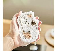 3PCS Kitchen Dishwashing Sponge Cleaning Sponges Double Sided Scouring Pads Compressed Compressed Wood Pulp Sponge Dishes Pot Wipe