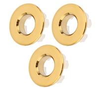 3PCS Kitchen Sink Hole Cover, Sink Overflow Ring Bathroom Basin Trim Cover Kitchen Circular Decoration Spare Hole for Bathroom (Gold)