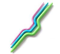 3pcs Knitting Cable Needle Crochet Hook Crooked Needle Plastic Curved Hand Knit Needles for Diy Stitch Supplies