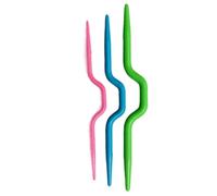 3Pcs Knitting Cable Needle Crochet Hook Crooked Needle Twist Curved Hand Knit Needles for DIY Stitch Supplies Practical Treatment