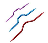 3Pcs Knitting Cable Needle Crooked Needle Twist Curved Hand Knit Needles Curved Crochet Hooks Aluminum Knitting Stitch Holders (Random Color)