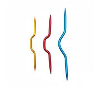 3PCS Knitting Cable Needles - Aluminum Curved Cable Needle Set - Crooked Stitch Holders for Braiding Sweater Patterns - Hand Knitting Tools Multicolor