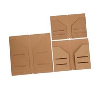 3pcs Kraft Paper File Folder with Zipper Case and Card Holder Versatile Storage for Documents Business Cards and Receipts Elegant Organizer for Home and Office