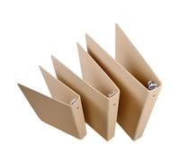 3Pcs Kraft Paper Refillable Binder Covers with Iron Reinforcement - Smooth Protective Shells for Loose Leaf Notebooks & Document nization