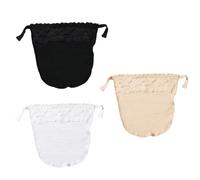 3PCS Lace Clip-On Mock Camisole Inserts, Cleavage Cover Panels for Low Cut Tops & Dresses, Lightweight Overlay Vest with Secure Clips, One Size