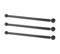 3pcs Lamp Post Arm Rest Handle Double Sided Aluminum Alloy Black | Sleek Paint Finish, Exposure from Angles, for Hanging Flower Baskets, Lamp Posts, Commercial Areas
