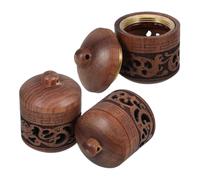 3pcs Lantern Shaped Lotus Diffuser Pendant Wooden Aroma Holder