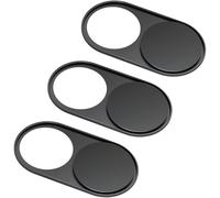 3Pcs Laptop Camera Cover Slider,Metal Phone Camera Webcam Covers Slider,Ultra-Thin Durable Privacy Protective Compatible for Macbook Pro Laptop Air Ipad Pros Imac Tablet Iphone PC/Computer,0.7mm Black