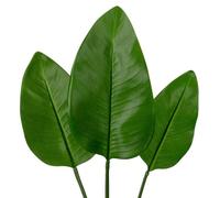 3pcs Large Artificial Bird of Paradise Leaves with Long Stem Assorted Size Tropical Fake Plant Leaf Plastic Palm Leaves Realistic Banana Leaves for Flower Arrangement Home Garden Party Office Decor