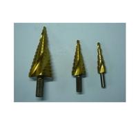 3Pcs Large HSS Steel Step Cone Drill Titanium Bit Set Kit Hole 4-12/20/32mm Dint