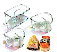 3PCS Large Onigiri &Triangle Rice Ball Mold for Sushi, Musubi & Rice Balls - Non-Stick, BPA-Free,Hawaiian Musubi Maker, Sushi Mold for Bento Boxes and Lunches