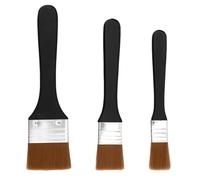 3pcs Large Wide Flat Acrylic Paint Brushes, Nylon Bristle Big Varnish Brush Set for Acrylic Painting Gesso Oil Watercolor Canvas Art Supplies for Artist Painter Beginner (3 Sizes)