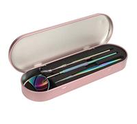 3pcs Lash Lift Tools Set, Stainless Steel Eyelash Separator Mirror Tweezers Kit, Professional Eyelash Extension Tools with Moon Mirror and Storage Box, for Lash Artists and Beginne (Colorful)