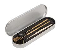 3pcs Lash Lift Tools Set, Stainless Steel Eyelash Separator Mirror Tweezers Kit, Professional Eyelash Extension Tools with Moon Mirror for Lash Artists and Beginners, Durable Reusa (Gold)