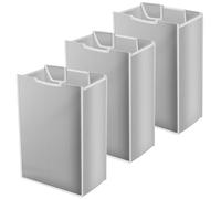 3Pcs Laundry Sorter Replacement Bags,Hamper Cart Removable Replacement Bags Laundry Storage Organizer Bag Hamper Liner, No Hooks 15 x 9 x 22 Inch(grey)