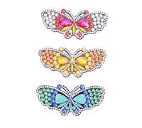 3Pcs Leaf Flower Animal DIY Full Drill Diamond Hair Style Headdress DIY Full Drill Diamond Hair Clips Hair Styling Decor