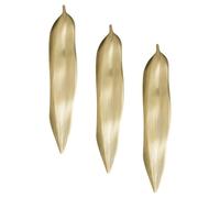 3pcs Leaf Shaped Stainless Steel Chopstick Rest with Willow Design | Minimalist Japanese Inspired Style, Seamless Construction with Deep Grooves, Smooth Surface Finish, Space-saving Utensil