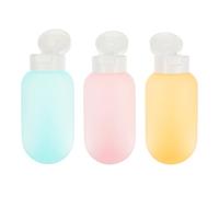 3pcs Leak Proof Travel Cosmetic Bottle 60ml PE PP Portable Container | Body Wash and Face Wash Use, Gym and Business Trip, Lightweight Kit for Toiletries