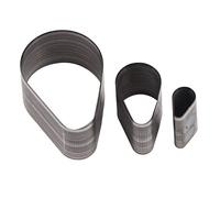 3pcs Leather Craft Cutter Set, DIY Knife Mold Die Template for Cutting and Punching, Heart Pentagon Water Drop Shapes, Durable Iron Tool Kit for Leather Tag Cardboard (Teardrop Shape)
